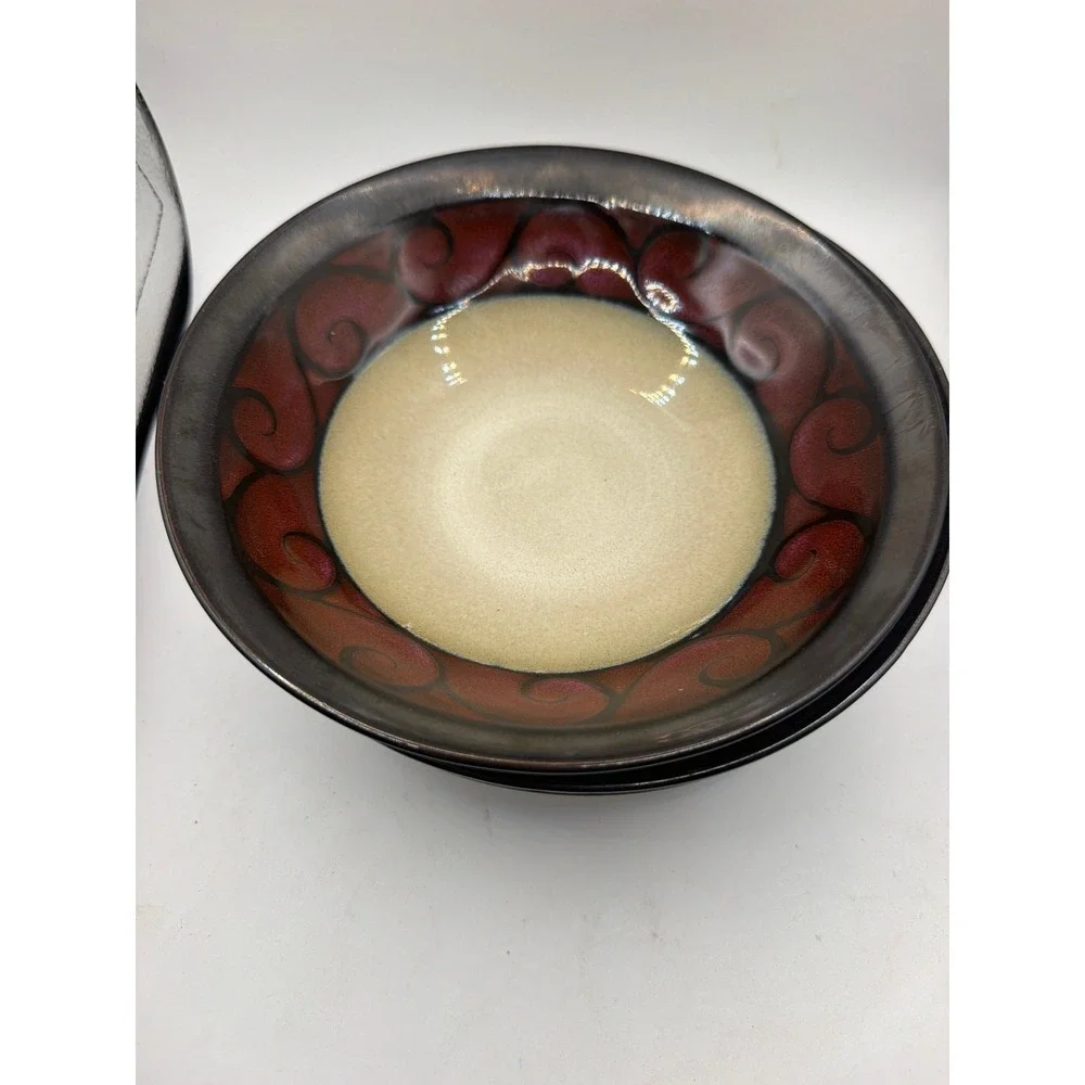 4 Bella Scroll by Gourmet Expressions, Cereal Bowls 7.5